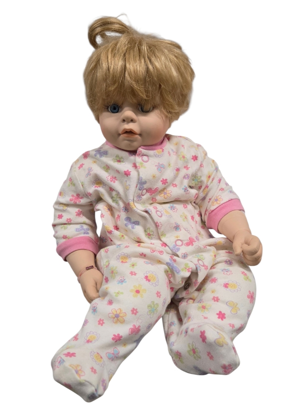 Vintage 1999 Rich By Nina Blonde-Haired Doll Vinyl Cloth Doll